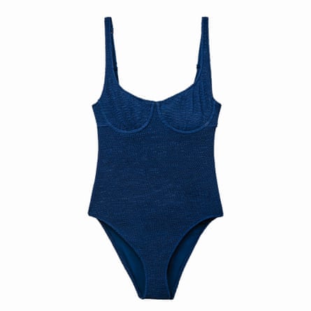 Navy ribbed swimsuit