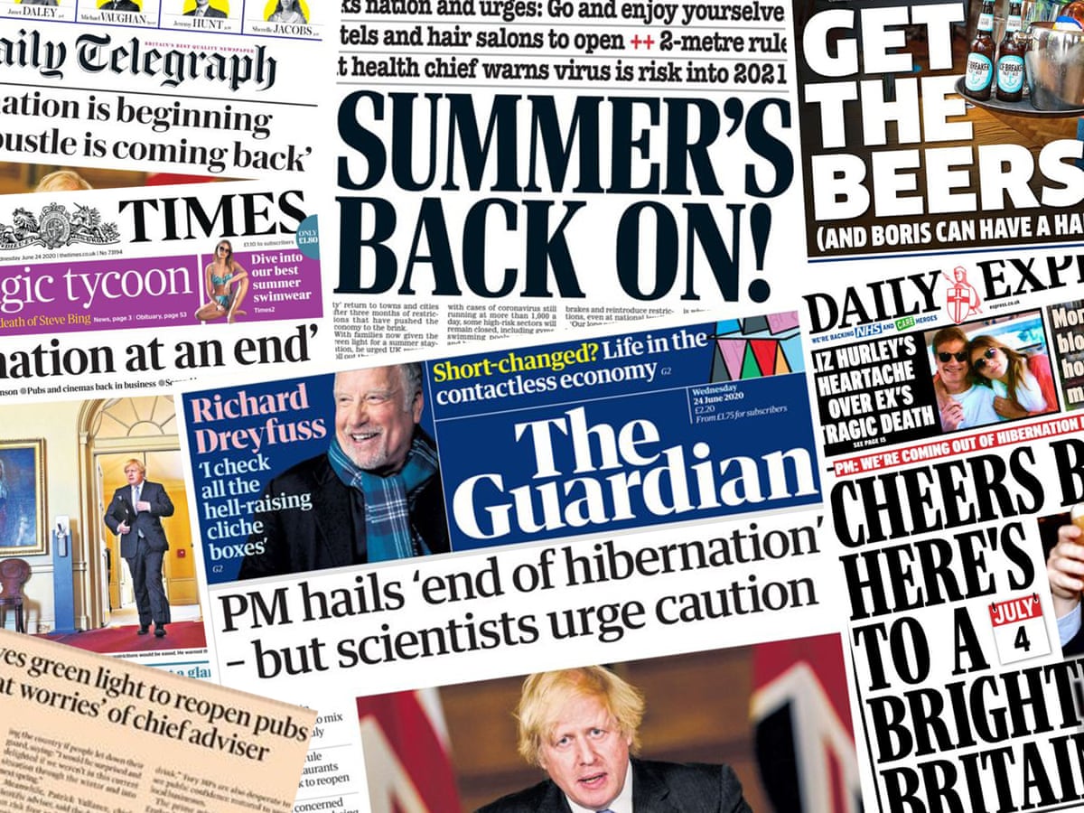 End of hibernation': what the papers say about England's lockdown ...