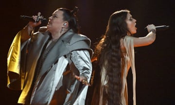 ‘The audience really give you the power and the energy and you give it back’ … alyona alyona and Jerry Heil perform at the first semi-final of the Eurovision song contest in Malmö.
