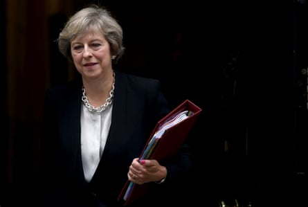 Theresa May at Downing Street in September 2016.