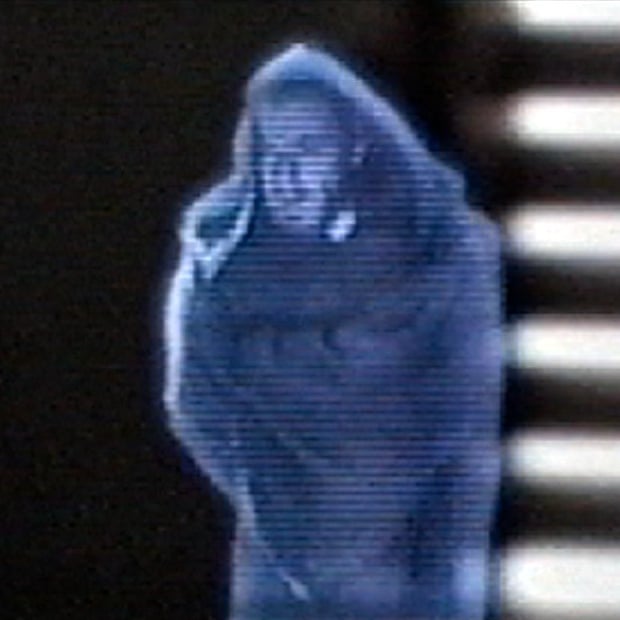 A hologram message from Star Wars