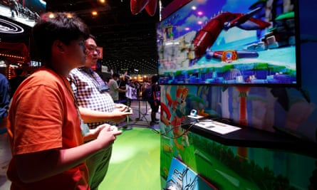 Gamers try out Sonic Superstars at the Thailand Game Show in Bangkok earlier this month.