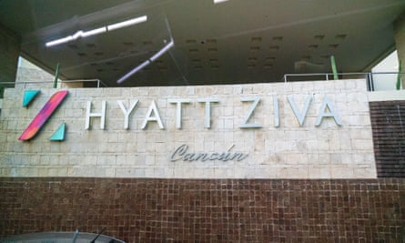The entrance to Hyatt Ziva. Officials said no tourists were seriously hurt.