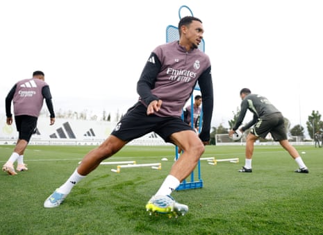 Trent Alexander-Arnold of Real Madrid in training