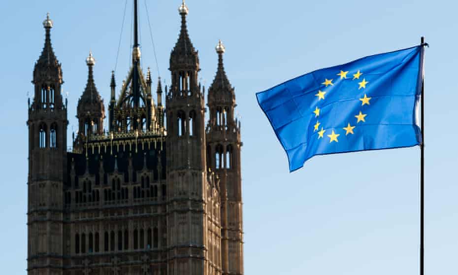 EU flag near Parliament