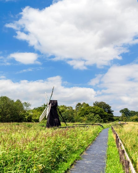 Flat out: the Lodes Way trail through Wicken Fen, a wetland nature reserve in Cambridgeshire.