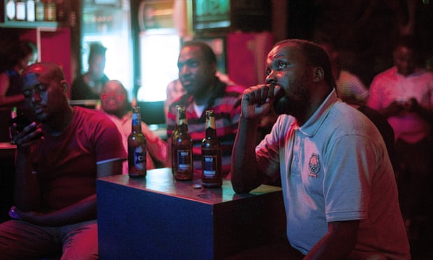 Ugandans in a bar in Kololo, Kampala, in February 2016