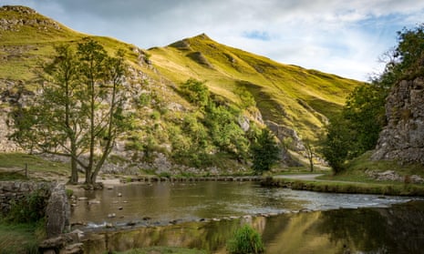 Dovedale National Nature Reserve in the Peak District, Derbyshire, England.