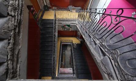 The stairway leading to the azotea at Brasil 42, as it looks today.