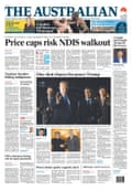 The front page of the Australian