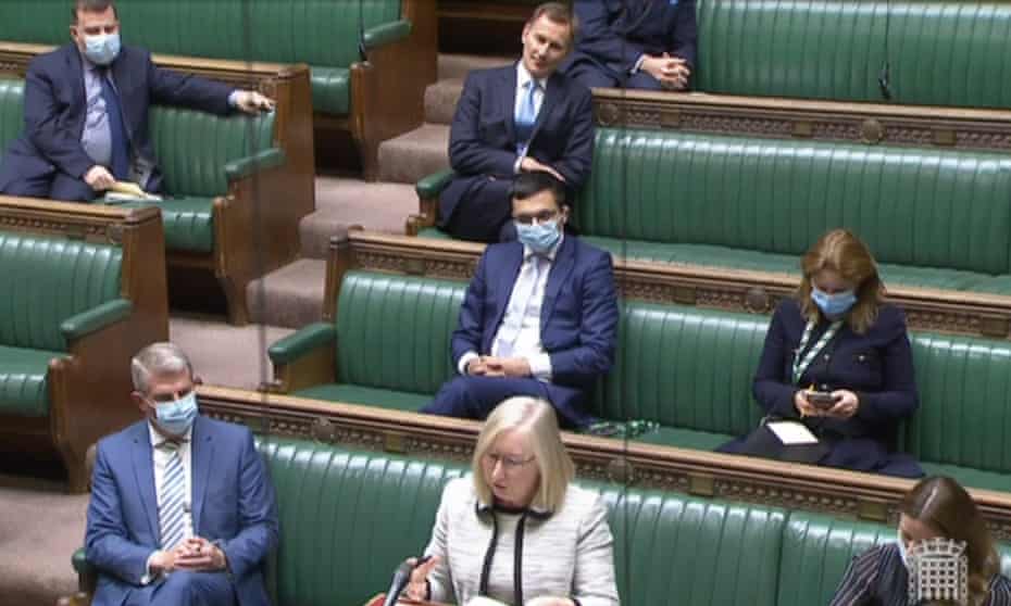 More masks were worn by the few Conservative MPs attending the Commons chamber the day after Sajid Javid spoke out.