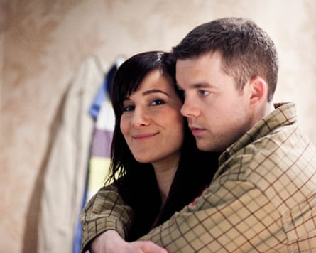 Sarah Solemani as Becky and Russell Tovey as Steve in Him & Her.
