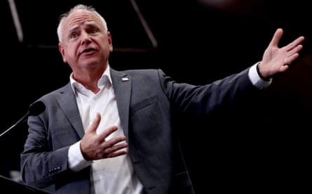 Walz gestures