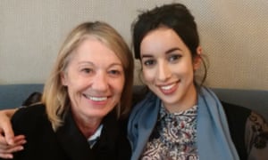 Amina al-Jeffery with her lawyer Anne-Marie Hutchinson in Jeddah.