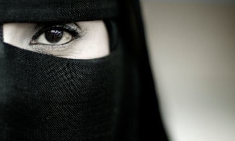 A woman in a niqab