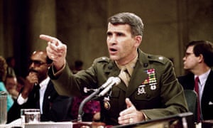 Oliver North, pictured in 1987, is ‘a legendary warrior for American freedom’, according to Wayne LaPierre, the NRA’s executive vice-president. 3001.jpg?w=300&q=55&auto=format&usm=12&f