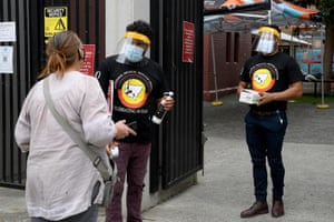 A pop-up Covid-19 vaccination clinic at the National Centre of Indigenous Excellence in Redfern, Sydney.