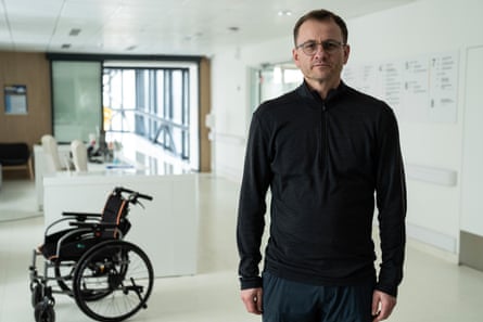 The deputy mayor of Lviv, Serhil Kiral, in the Unbroken national rehabilitation centre