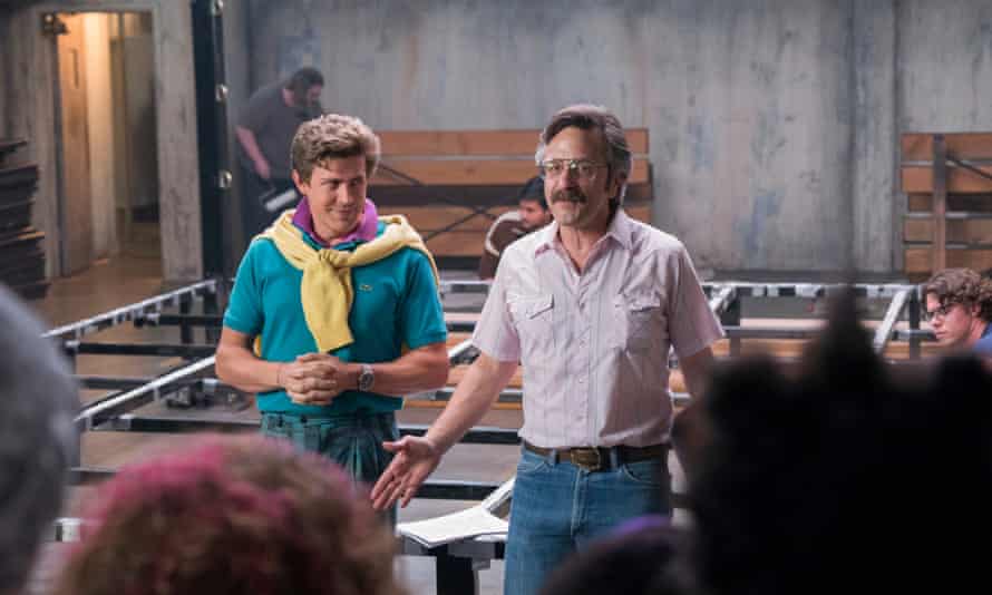 Marc Maron (right), plays Sam, the drugged up bandleader in Glow