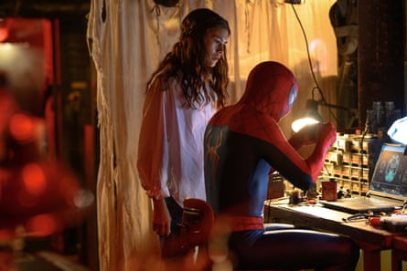 Zendaya and Holland in the film.