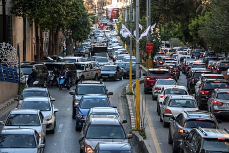 Traffic jam in Beirut.