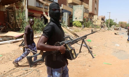 A member of Sudanese armed forces in Omdurman in March.