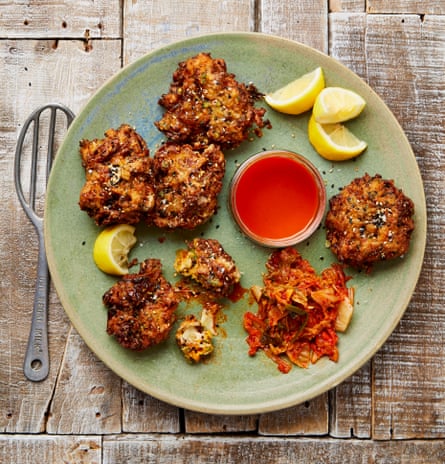 Yotam Ottolenghi’s kimchi and gruyère rice fritters.