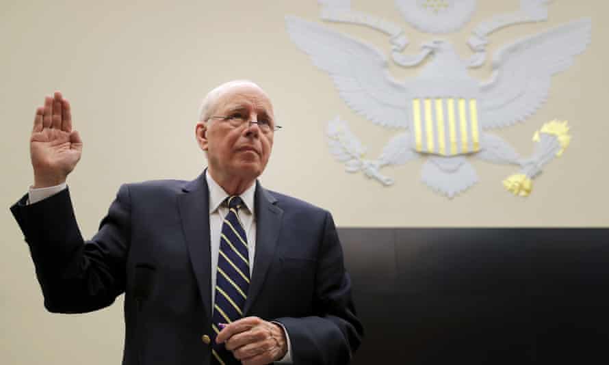 The former chief White House counsel John Dean is sworn in before testifying about the Mueller report on Capitol Hill in June.