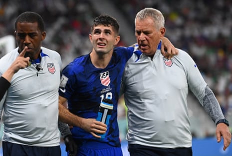 Iran v USA: World Cup 2022 – live Pulisc is ion no fit state to celebrate his goal.