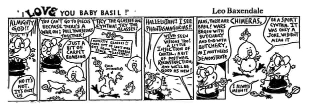 I Love You Baby Basil cartoon by Leo Baxendale, Guardian Weekend, 1991