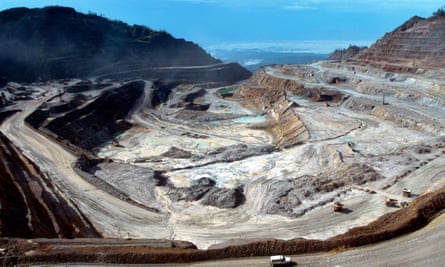 The Ok Tedi copper mine near Tabubil,