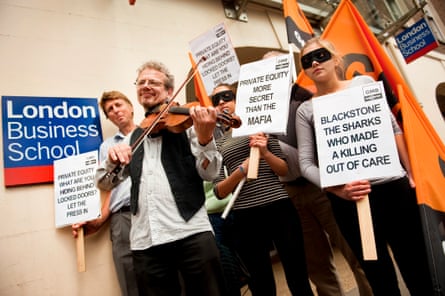 An anti-Blackstone protest in London in 2011.