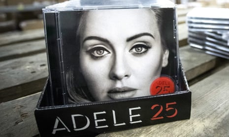 CDs of Adele’s 25 at a distribution centre: the album sold 300,000 copies in the UK on the first day of its release.