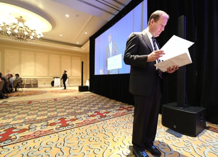 Governor Jared Polis, before delivering a State of the State address in the Antlers hotel ballroom.
