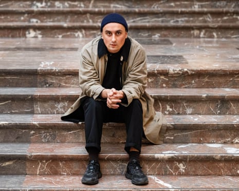 Anton Jäger sat on some steps