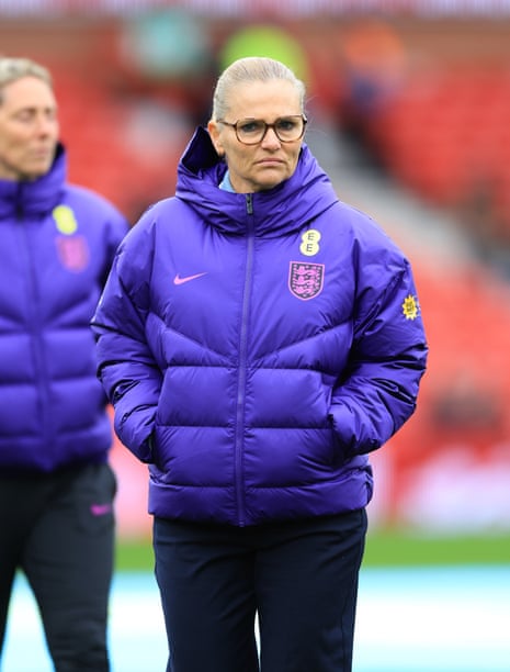 Sarina Wiegman on the pitch at the City Ground before the match