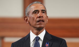 Barack Obama said of Trump: ‘What we’ve seen in a way that is unique to modern political history is a president who is explicit in trying to discourage people from voting.’