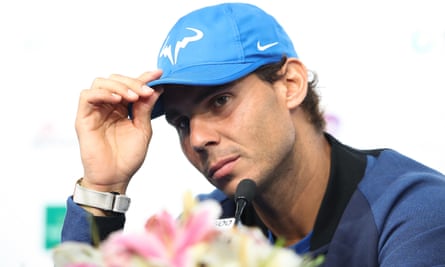 Rafael Nadal at the press conference in Beijing