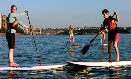 Standup paddleboarding in Vancouver