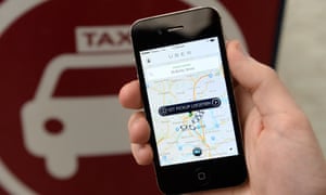 The Uber taxi app in Brisbane