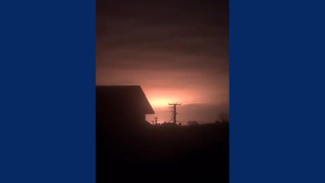 Missile attack lights up sky in Yavoriv – video