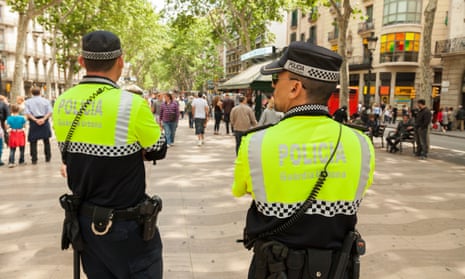 Policing Las Ramblas in Barcelona