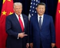 Donald Trump with Chinese president Xi Jinping