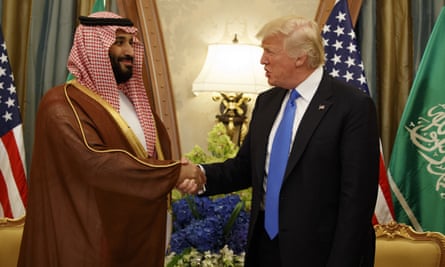 Donald Trump met the Saudi crown prince, Mohammed bin Salman, during an offical visit to Riyadh in May.