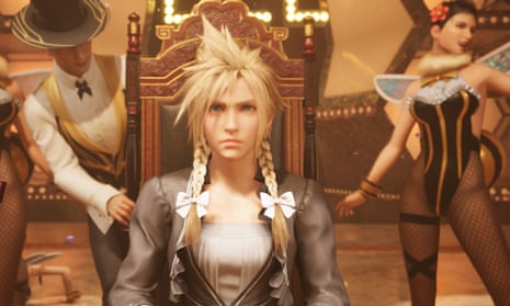 Cloud dresses up for a side-quest in Final Fantasy VII Remake