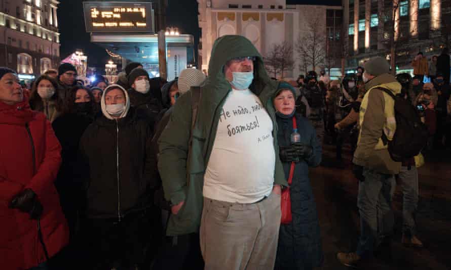 An anti-war protest in Moscow