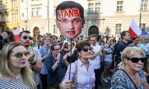 A protest against changes to the Polish justice system in July 2017