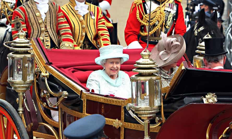 Queen in carriage