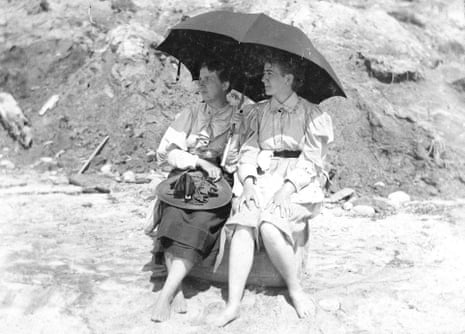 Out of the shadows … Helena Born and Helen Tufts on Squibnocket Beach in Martha’s Vineyard, 1896.