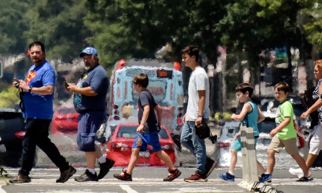 Heat radiates from Pennsylvania Avenue, Washington, DC during July’s heatwave.